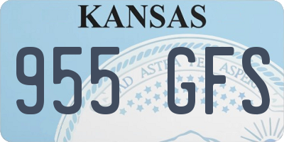 KS license plate 955GFS