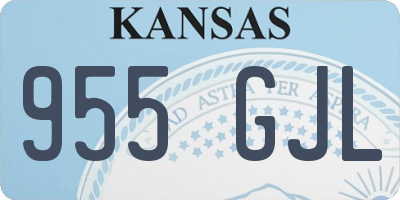 KS license plate 955GJL