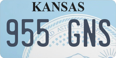 KS license plate 955GNS