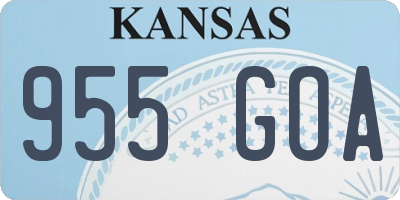 KS license plate 955GOA