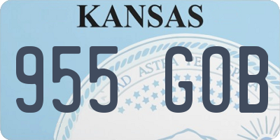 KS license plate 955GOB