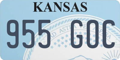 KS license plate 955GOC