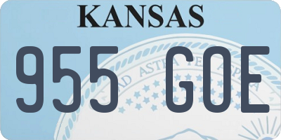 KS license plate 955GOE