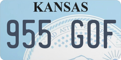 KS license plate 955GOF