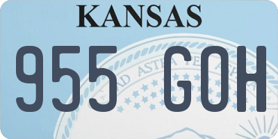 KS license plate 955GOH