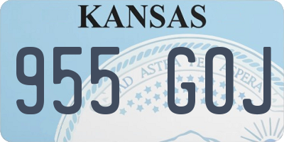 KS license plate 955GOJ