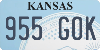 KS license plate 955GOK