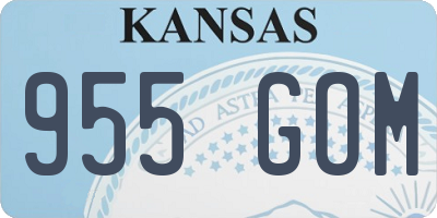 KS license plate 955GOM
