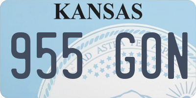 KS license plate 955GON
