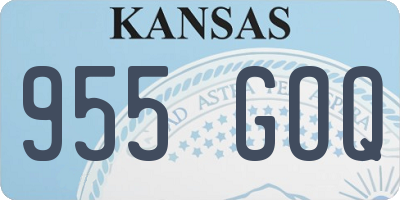 KS license plate 955GOQ