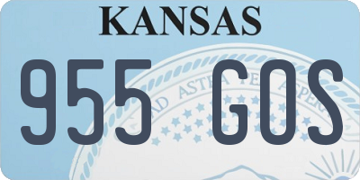 KS license plate 955GOS