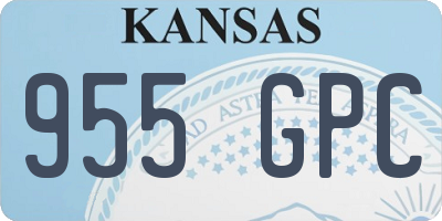 KS license plate 955GPC