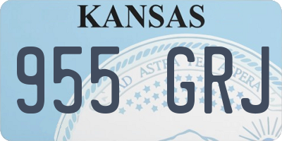 KS license plate 955GRJ