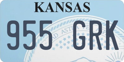 KS license plate 955GRK
