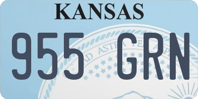 KS license plate 955GRN