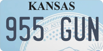 KS license plate 955GUN