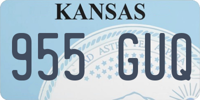 KS license plate 955GUQ