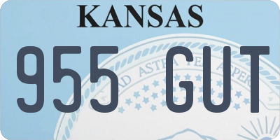 KS license plate 955GUT