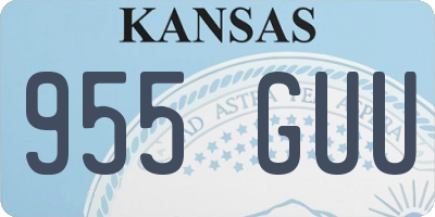 KS license plate 955GUU
