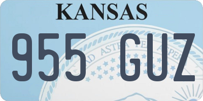 KS license plate 955GUZ