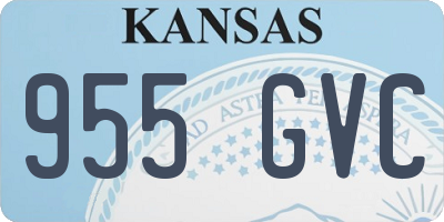 KS license plate 955GVC