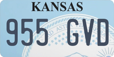 KS license plate 955GVD