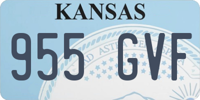 KS license plate 955GVF
