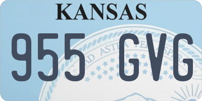 KS license plate 955GVG
