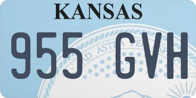 KS license plate 955GVH