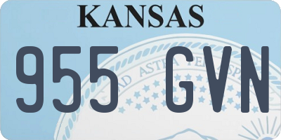 KS license plate 955GVN