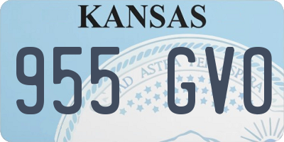 KS license plate 955GVO