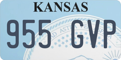 KS license plate 955GVP