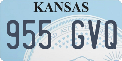 KS license plate 955GVQ