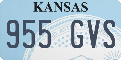 KS license plate 955GVS