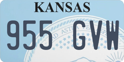 KS license plate 955GVW