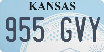 KS license plate 955GVY