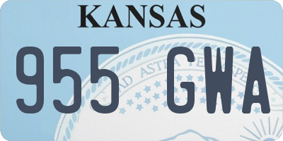 KS license plate 955GWA