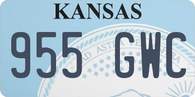 KS license plate 955GWC