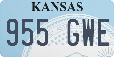 KS license plate 955GWE