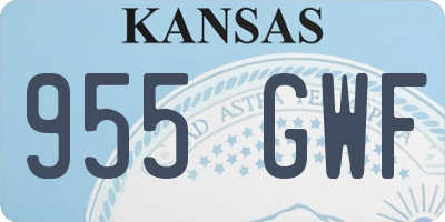 KS license plate 955GWF