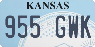 KS license plate 955GWK
