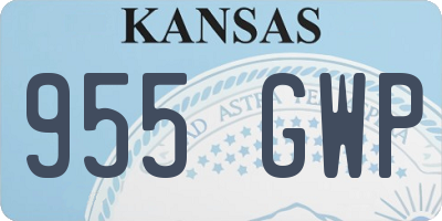 KS license plate 955GWP