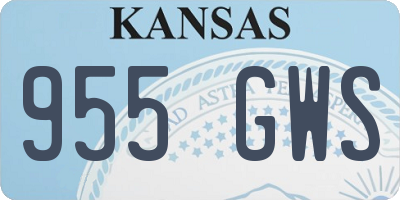 KS license plate 955GWS
