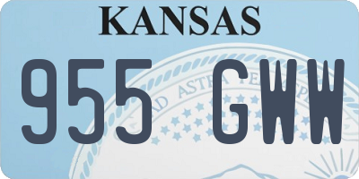 KS license plate 955GWW