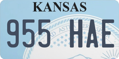 KS license plate 955HAE