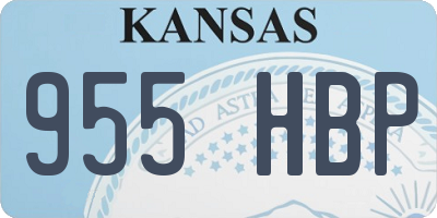 KS license plate 955HBP