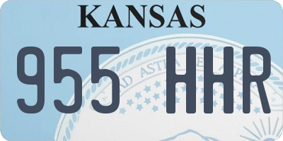 KS license plate 955HHR