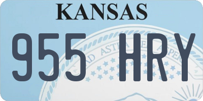 KS license plate 955HRY