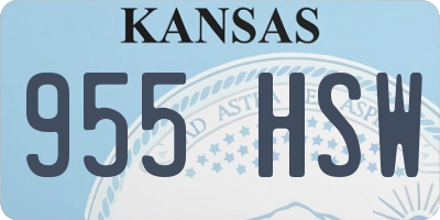 KS license plate 955HSW