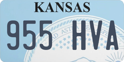 KS license plate 955HVA